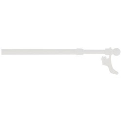 Tringle néorido plus d.9mm long.40/65cm boule blanc mat