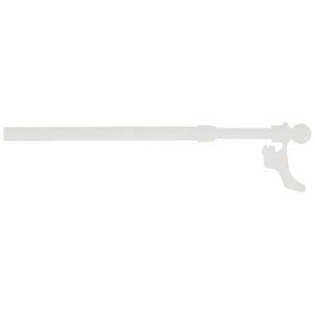 Tringle néorido plus d.9cm long.65/110cm boule blanc mat