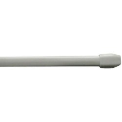 2 tringles plates extensibles 30/50cm 4 pitons blanc