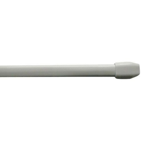 2 tringles plates extensibles 50/80cm 4 pitons blanc
