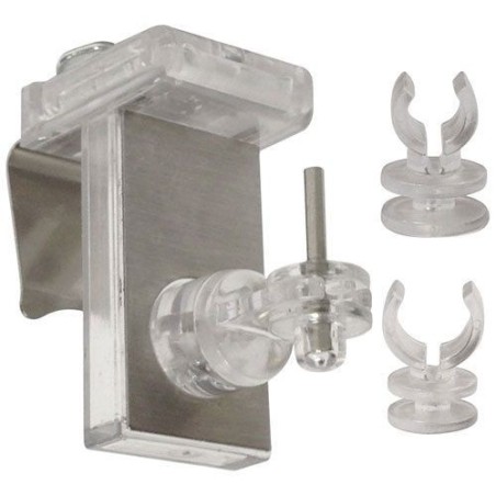 supports clipvit 3 en 1 translucide/chrome x2