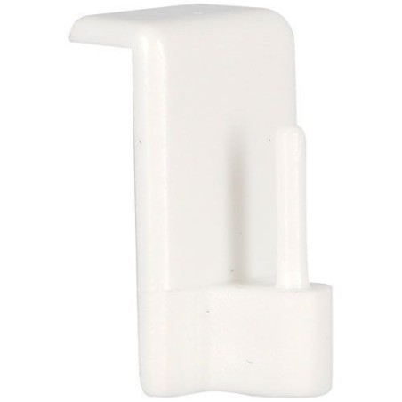 Pitons adhésifs crochet blanc blister de 4
