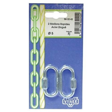 Maillon à vis d.5 mm x2 sc