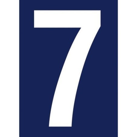 Chiffre adhésif N° rue 7 sur carte