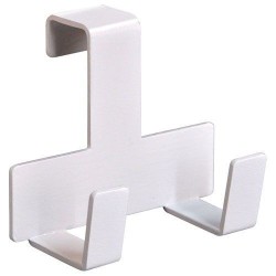 Suspension pour porte 2 crochets blanc