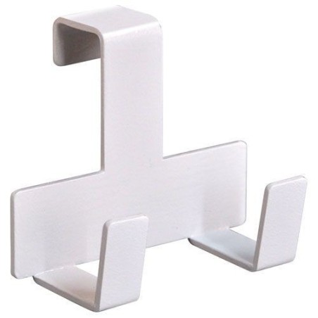 Suspension pour porte 2 crochets blanc