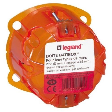Boîte batibox multimatériaux 1p diam.67 50mm