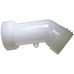 Rallonge de cuve 1000 l.coudée d.60mm plastique blanc
