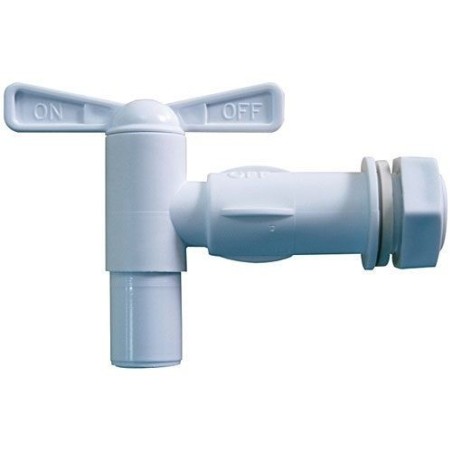 Robinet de cuve 1/4 tour 20x27 en plastique blanc