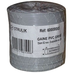 Gaine souple pvc filet d.80mm 3ml