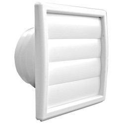 Clapet extérieur à volets blanc 100 à 130mm
