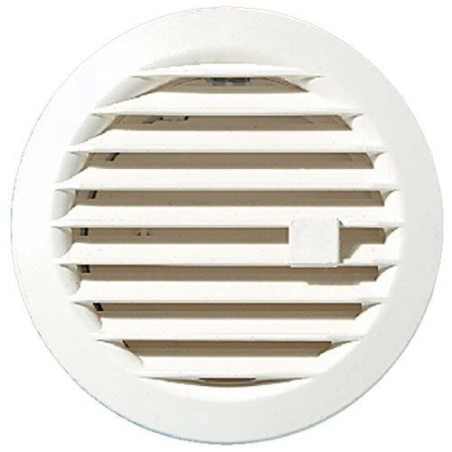 Grille ronde réglable.à clipser 0-48cm² d.97mm blanc