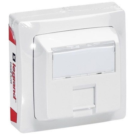 Asl prise informatique RJ45 blanc sous film