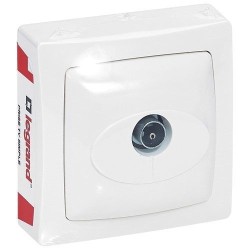 Asl prise TV mâle 9.5mm blanc