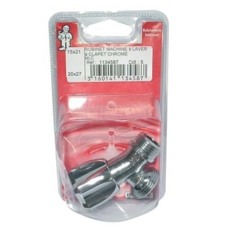 Robinet pour machine à laver 15x21 sur carte