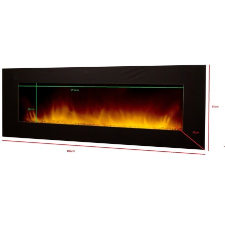 Cheminée decorative design Volcano 5XL 182 cm