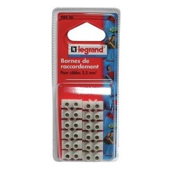 Barrette raccord 2.5mm2 nylbloc blanc blister