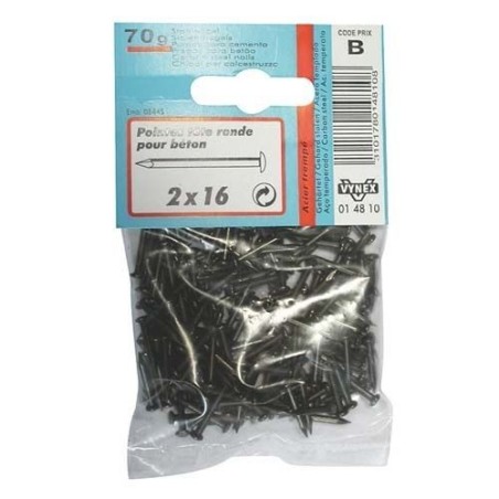 Pointe TR béton acier trempé 2x30 80g