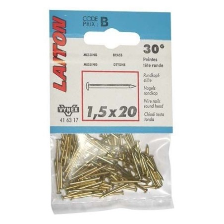 Pointe TR laiton 1.5x16 30g