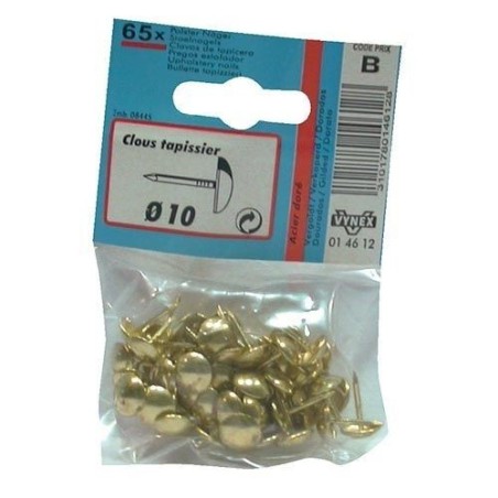 Clou tapissier acier doré 14mm sc x24