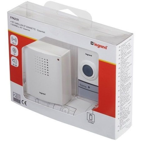 Kit carillon radio sans fil Essentiel blanc