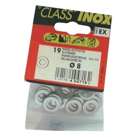 Rondelle étroite inox a4 8mm x19