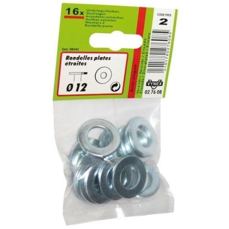 Rondelle plate étroite d.12 azi sachet x16