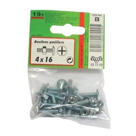 Boulon poêlier azi 8x50 sc x4