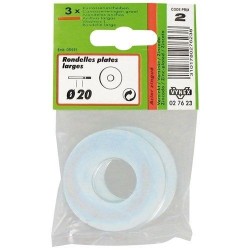 Rondelle large diam.20mm x3 en sachet