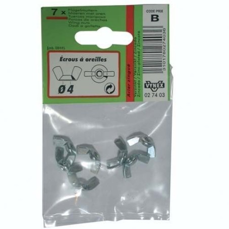 Ecrou à oreilles d.5mm x6 sc
