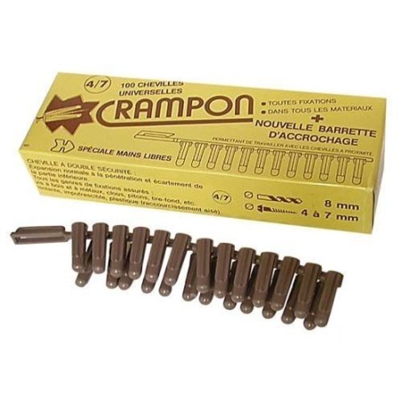 Cheville crampon 4/7 bte 100