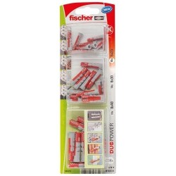 Cheville duopower assorties.5x25/6x30/8x40 blister de 34