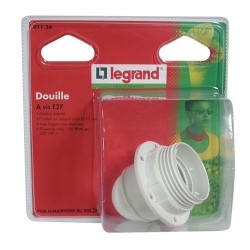 Douille E27+bague plastique s/c