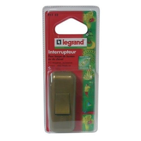 Interrupteur lampe 2a vieil or s/c