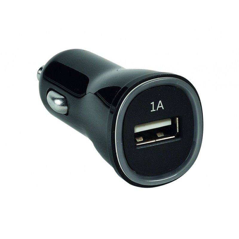 Chargeur usb 5V/1A sur allume cigare 12v noir