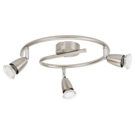 Luminaire spot LED spirale GU10 3x42W acier brossé.