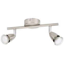 Spot led GU10 2x3W acier brossé