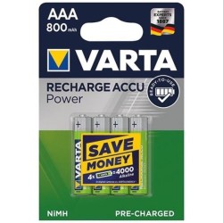 Piles rechargeables HR03/AAA ready 2use 800mAh blister x4