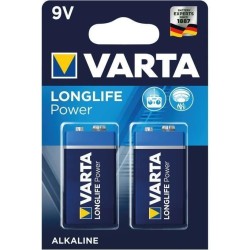 Piles longlife power 6LR61 Blister 2