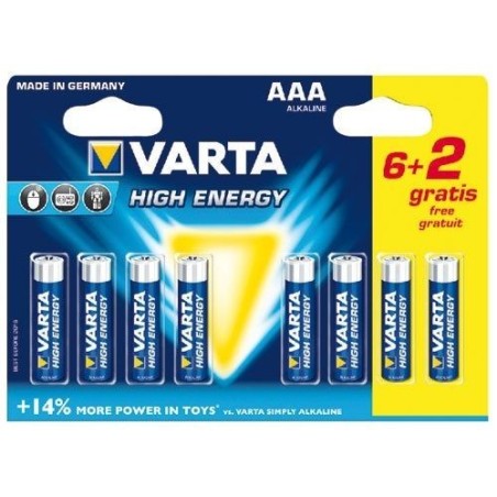 Pile longlife power LR03 6+ 2 grauites