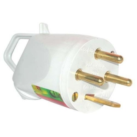 Fiche mâle 3p+t 20a ip44 anneau vrac