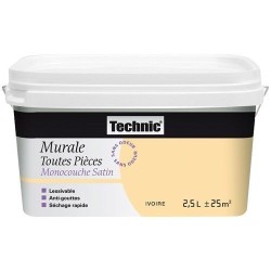 Murale toutes pièces monocouche satin 2.5l rouge opéra