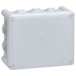Boîte dérivation 180x140x86 Plexo gris 10 embouts vrac