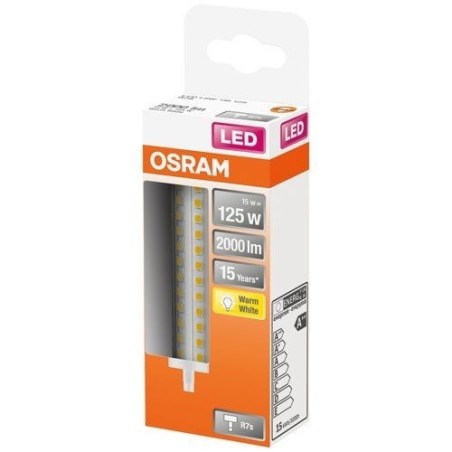 Led crayon 118mm 15w r7s 2000lm 2700K chd bte 1