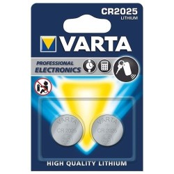Pile lithium bouton CR2025 blister de 2