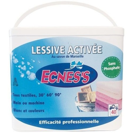 Lessive poudre Ecness activée sans phosphate 2kg