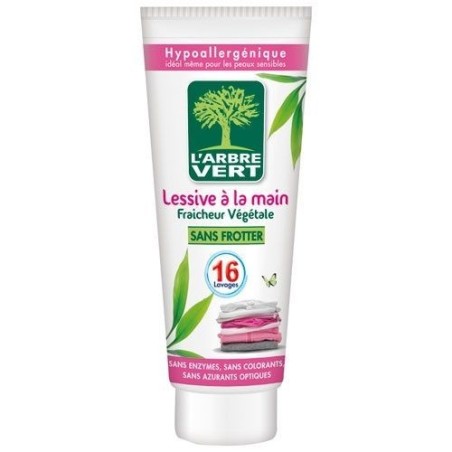 Arbre vert tube lessive main 16 lavage