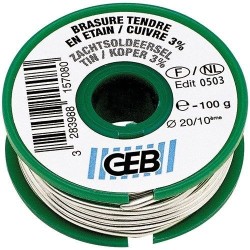 Bobine étain cuivre 3% bobine 100g
