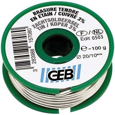 Bobine étain cuivre 3% bobine 100g