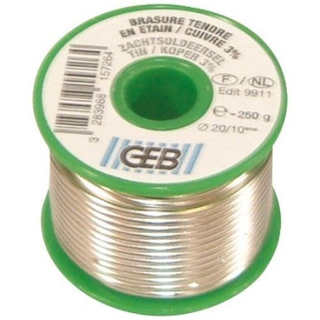 Brasure fil étain/cuivre bobine 250g